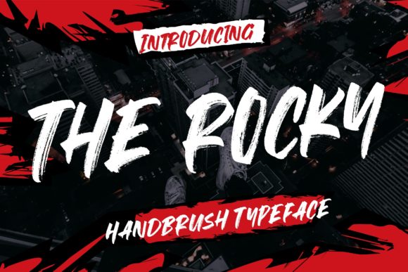 The Rocky: A Hand-Brush Display Font with Natural Texture
